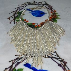 "Hadiya" Cascading Pearl Necklace